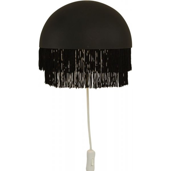 Fransenwandlampe - Schwarz