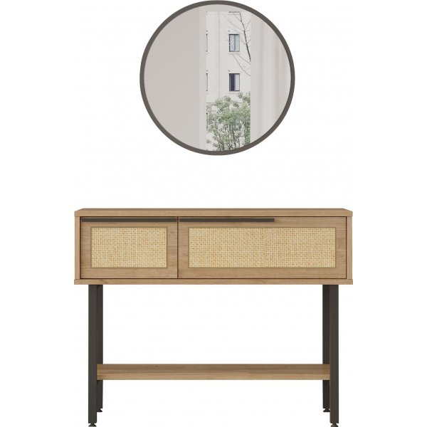 Ocean Flurtisch mit Spiegel - Walnuss/Eiche Ocean Flurtisch mit Spiegel - Walnuss/Eiche