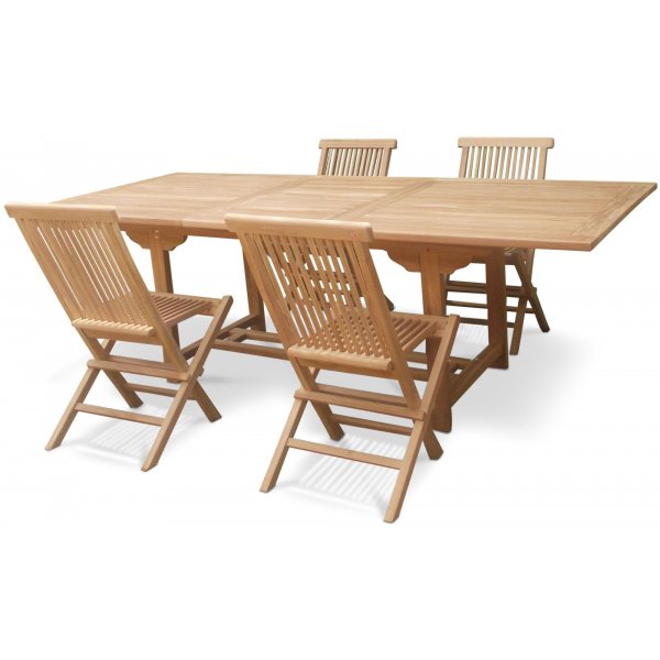 Edenryd Essgruppe mit Esstisch 160-210 cm inkl. 4 Edenryd Sthle - Teak