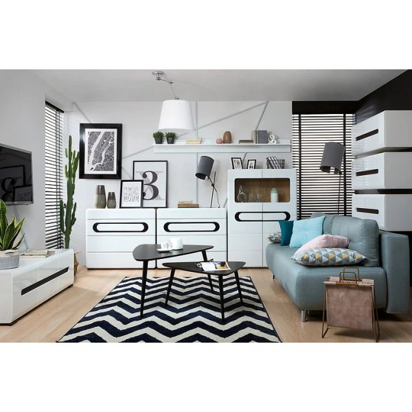 Triango Couchtisch 80 x 65 cm - Schwarz