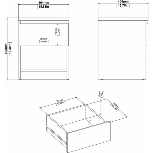 Naia Nachttisch 1 - Hickory Naia Nachttisch 1 - Hickory