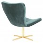 Tulpan-Designsessel aus grnem Samt mit Messingfu + Mbelfe