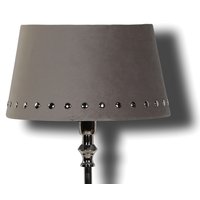 Velvet Lampenschirm mit Nieten 33 cm - grau / Chrom Velvet Lampenschirm mit Nieten 33 cm - grau / Chrom