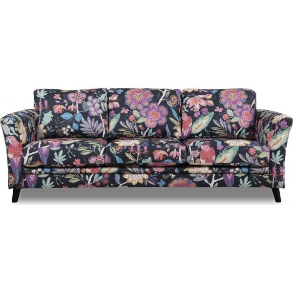 Eker 3-Sitzer-Sofa aus Blumenstoff - Eden Parrot Black