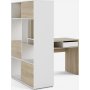 Function Plus Schreibtisch 135,2 x 100,2 x 153 cm - Wei/Eiche