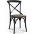 Gaston Stuhl aus Biegeholz mit Rattan Sitzfläche - Antik schwarz