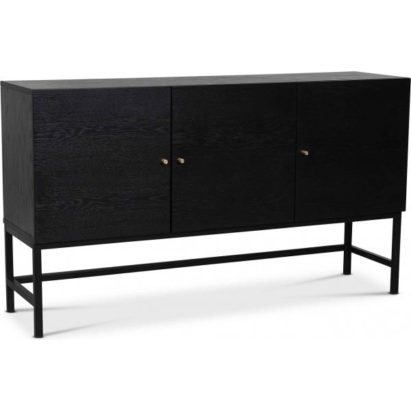 Carl Sideboard mit 3 Tren - schwarz gebeizte Eiche