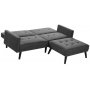 Eddy Bettsofa mit Fuhocker - grau