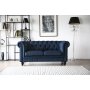 Sofa 2-Sitzer Chesterfield blau - Herron