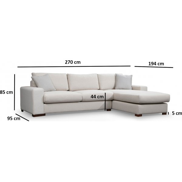 Langes Diwansofa - Beige