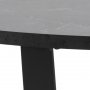 Amble runder Esstisch 110 cm - Schwarz/Marmor