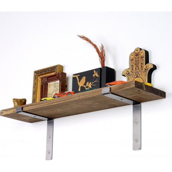 Lamba Wandregal 2 - Schwarz/Walnuss