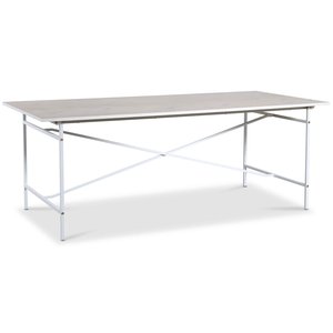 Kristall Esstisch 200 cm (Fishbone) - Weiß / Whitewash + Möbelpflegeset für Textilien Kristall Esstisch 200 cm (Fishbone) - Weiß / Whitewash + Möbelpflegeset für Textilien