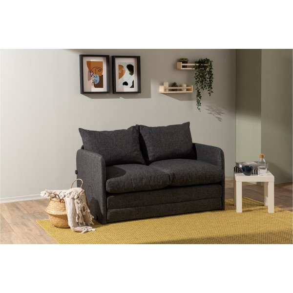 Saga 2-Sitzer-Schlafsofa - Dunkelgrau Saga 2-Sitzer-Schlafsofa - Dunkelgrau