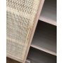 Schrank aus Holz und Naturmaterialien / Rattan - React