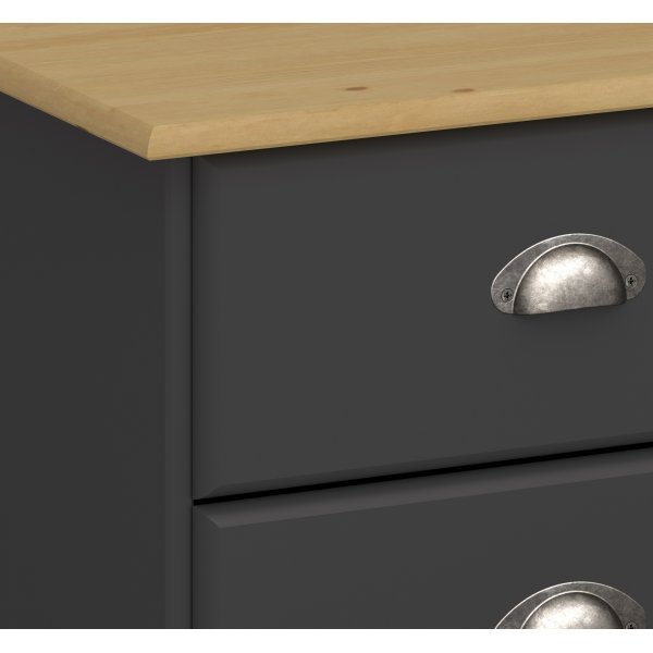 Nola Nachttisch - Schwarz/Beige