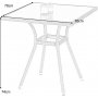 Benin Esstisch 70 cm - Dunkelbrauner Kunststoff-Rattan