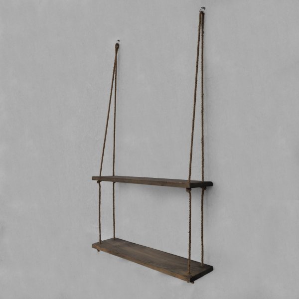 Abstraktes Wandregal 42 - Nussbaum