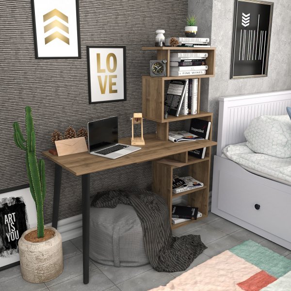 Verna Schreibtisch 133 x 55 cm - Nussbaum Verna Schreibtisch 133 x 55 cm - Nussbaum