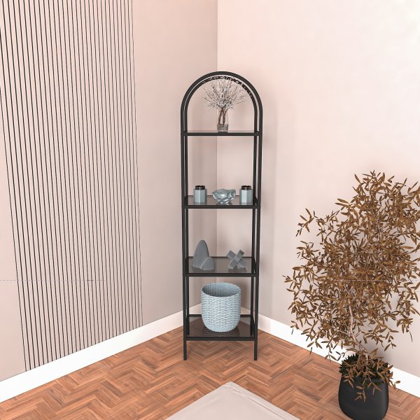 Mona B�cherregal 40 x 30 x 152 cm - Schwarz