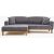 Reims Diwansofa links - Grau