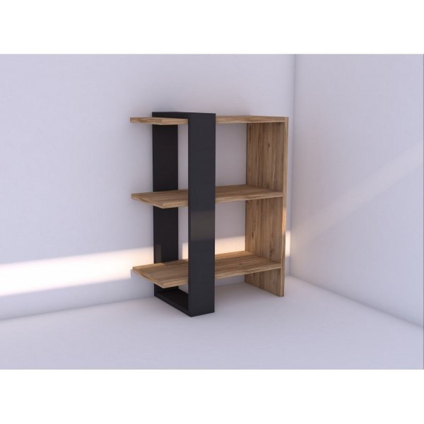 Bcherregal Ova - Anthrazit/Kiefer