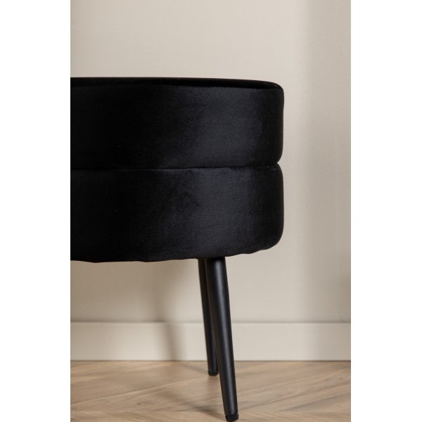 Pouf Mariana - Schwarzer Samt