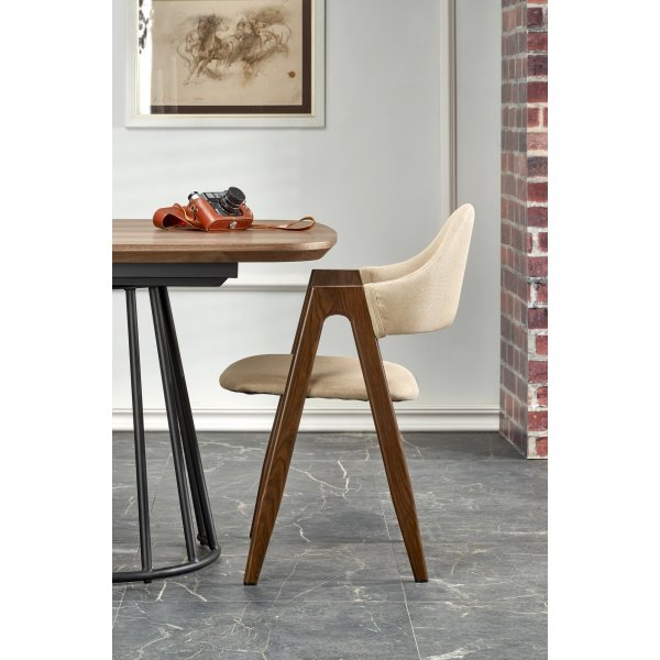 Everton Esstisch 180-200 x 100 cm - Walnuss/Schwarz