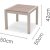 Urbanite Caf-Gruppe mit Tisch 50 x 50 cm und 2 stapelbaren Esszimmersthlen - Beige