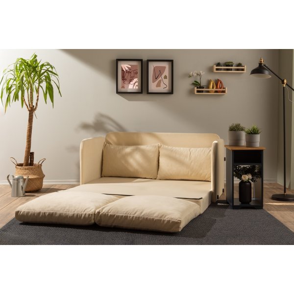 Saga 2-Sitzer-Schlafsofa XL - Creme Saga 2-Sitzer-Schlafsofa XL - Creme