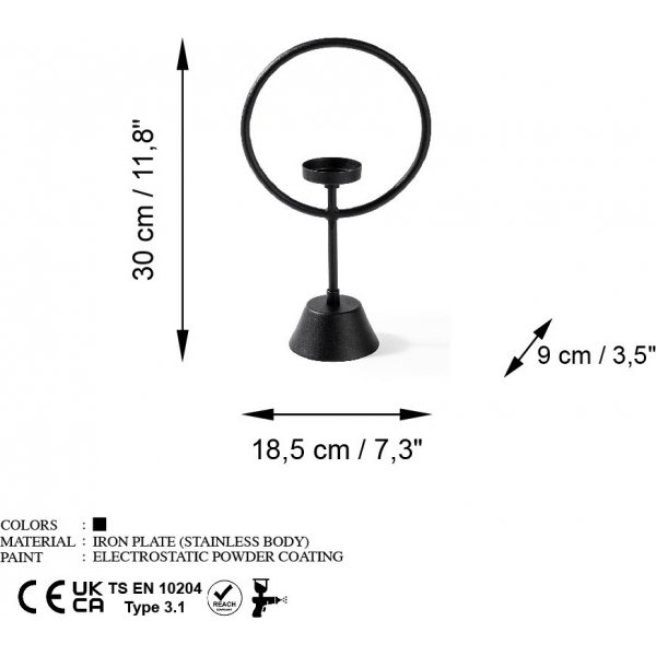 Cairos Kerzenhalter - Schwarz Cairos Kerzenhalter - Schwarz