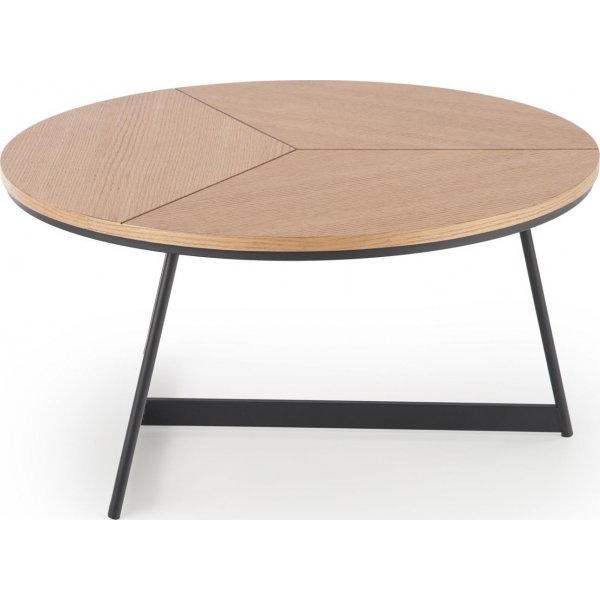 Polos Couchtisch 80 cm - Eiche/schwarz