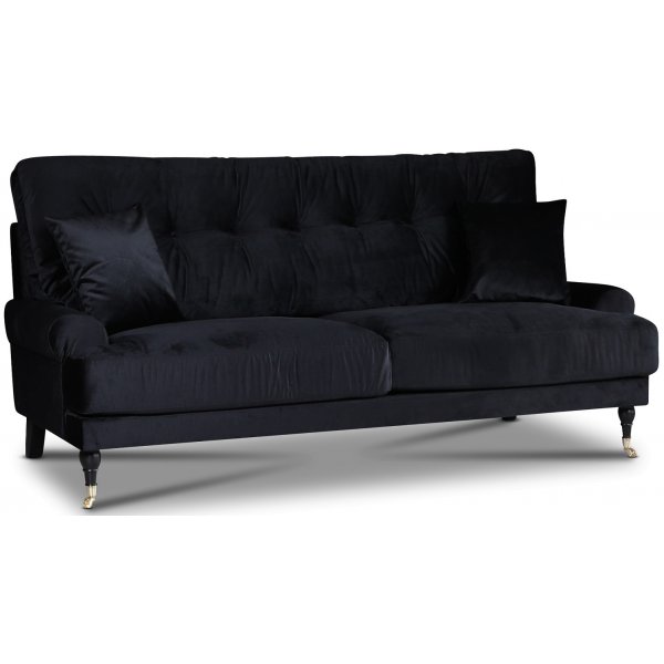 Adena 2-Sitzer-Sofa - Schwarzer Samt