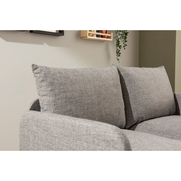 Saga 2-Sitzer-Schlafsofa XL - Hellgrau Saga 2-Sitzer-Schlafsofa XL - Hellgrau
