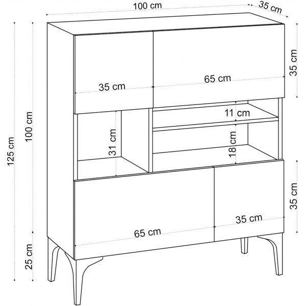Krista-Schrank - Carrara-Marmor Krista-Schrank - Carrara-Marmor