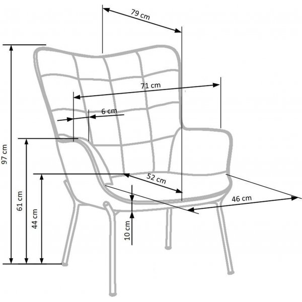 Sessel Ingeborg - Blau
