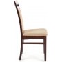 Emily Stuhl - Walnuss dunkel/Beige