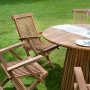 Salt Outdoor-Gruppe in Teak: runder Tisch mit 6 Sesseln