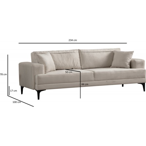 Astana 3-Sitzer-Sofa - Ecru Astana 3-Sitzer-Sofa - Ecru