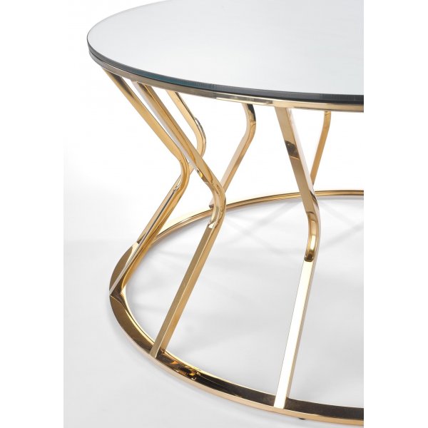Afina Couchtisch 90 cm - Gold/Spiegelglas