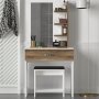 Schminktisch Olivia 72 x 45 cm - Wei/Walnuss