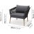 Ipanema Outdoor-Lounge-Set aus Teakholz und Olefin-Stoff mit Sofa, 2 Sesseln und Couchtisch - Grau