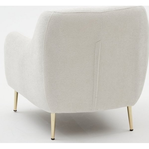 Sessel Simena - Cremeweiß/Gold Sessel Simena - Cremeweiß/Gold