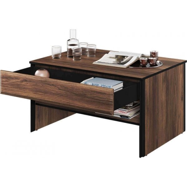 Borga Couchtisch - Catania Eiche/schwarz