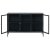 Toddy Sideboard aus schwarzem Metall mit Glastren, Breite 132 cm