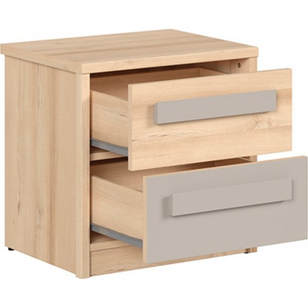 Namek-Nachttisch - Buche/grau