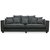 Brandy Lounge 4-Sitzer-Sofa XL - Dunkelgrauer Stoff + Mbelpflegeset fr Textilien