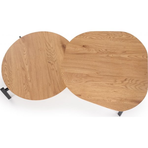 Attling Couchtisch 120 x 65 cm - Eiche/schwarz