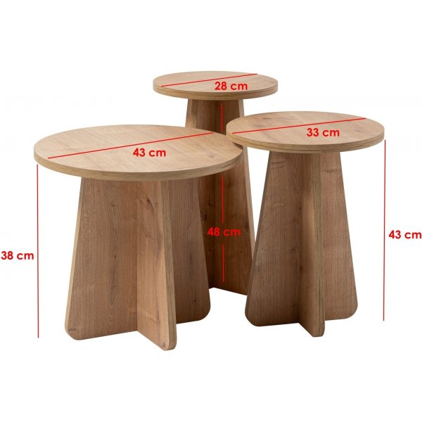 Lume Couchtisch-Set - Saphireiche Lume Couchtisch-Set - Saphireiche