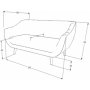 Rollo 2-Sitzer-Sofa - Rosa Samt